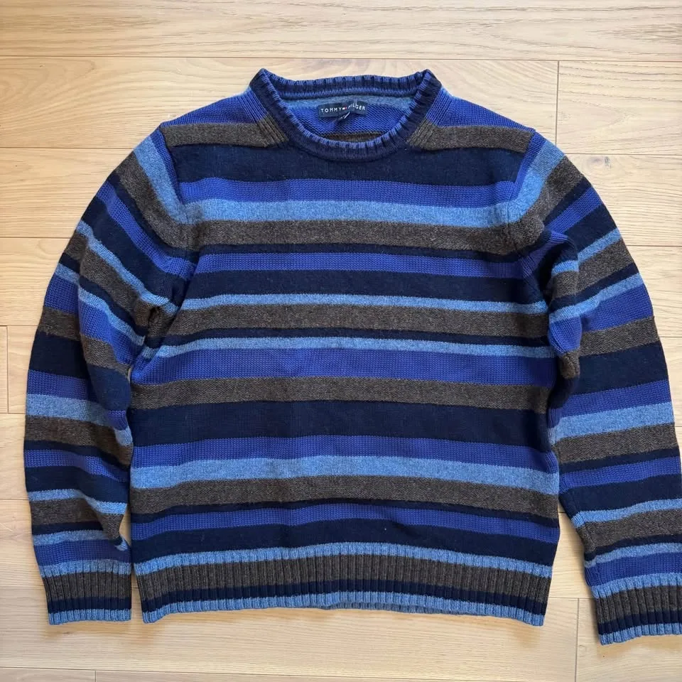 Vintage Tommy Hilfiger Striped Cotton and Wool Sweater image indicator(3)
