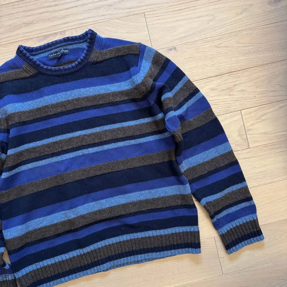 Vintage Tommy Hilfiger Striped Cotton and Wool Sweater image indicator(4)
