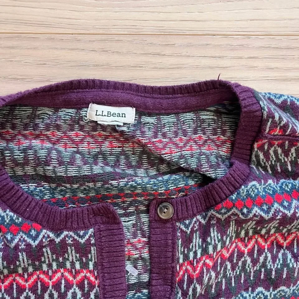 Vintage L.L Bean Nordic Cardigan image indicator(5)
