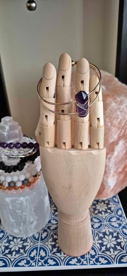Amethyst Crystal Bangel
