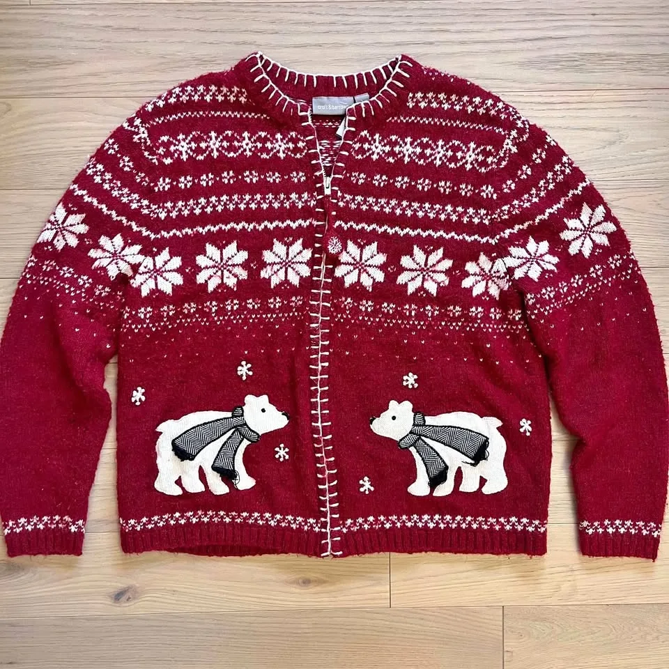 Vintage Croft and Barrow Snowflake Sweater