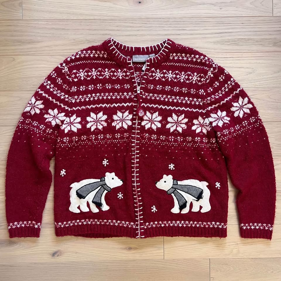Vintage Croft and Barrow Snowflake Sweater - photo 2