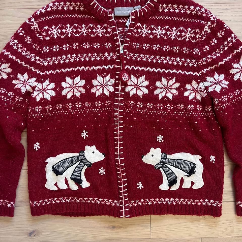 Vintage Croft and Barrow Snowflake Sweater - photo 3