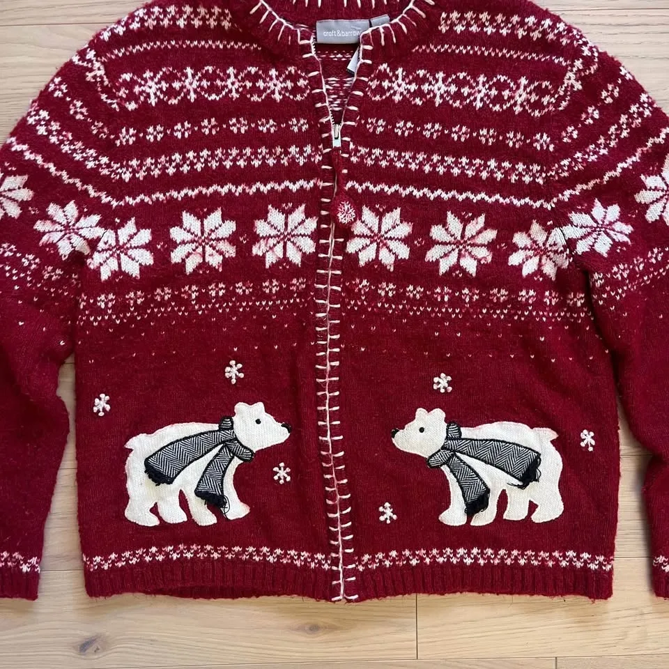 Vintage Croft and Barrow Snowflake Sweater image indicator(3)