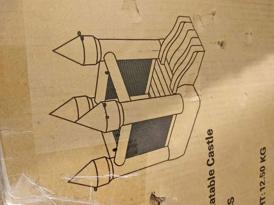 Bouncy castle with balloons