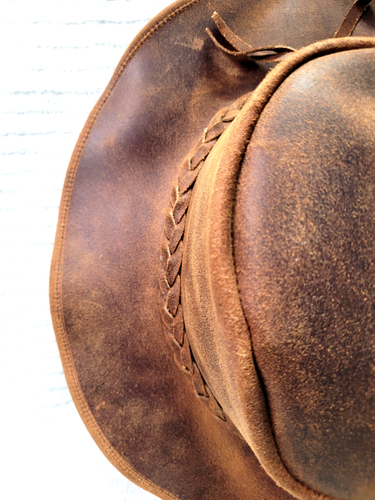 Australia’s Leading Leather Hat Genuine Steer Hide Hand Made Siz - photo 3
