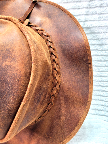 Australia’s Leading Leather Hat Genuine Steer Hide Hand Made Siz - photo 4
