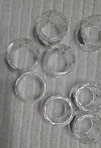 Sears Vintage HandCut Lead Crystal Napkin Rings (8)Set - photo 4