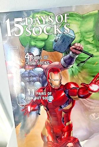 Marvel Mens 15 Days of Socks 15 Pairs New - photo 4