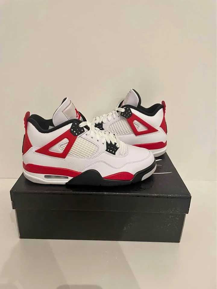 Authentic Air Jordan 4 Retro Red Cement Size 8