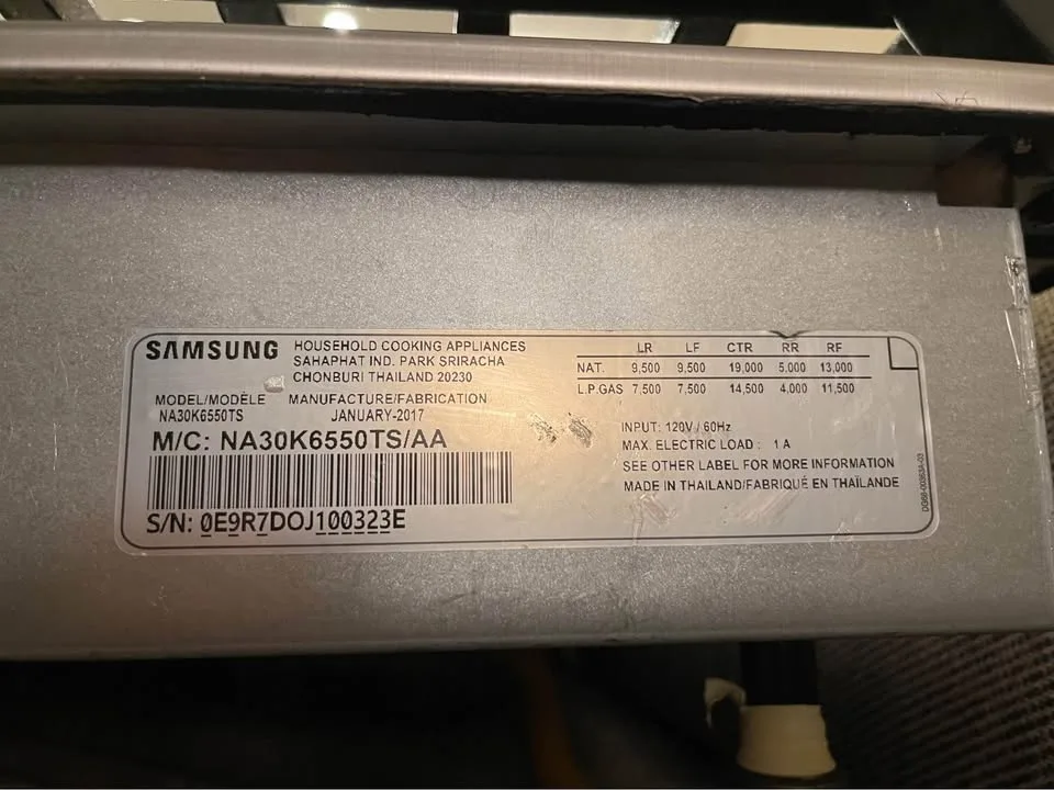 Samsung 36" 5-Burner Smart Gas Cooktop Stove Bluetooth image indicator(7)