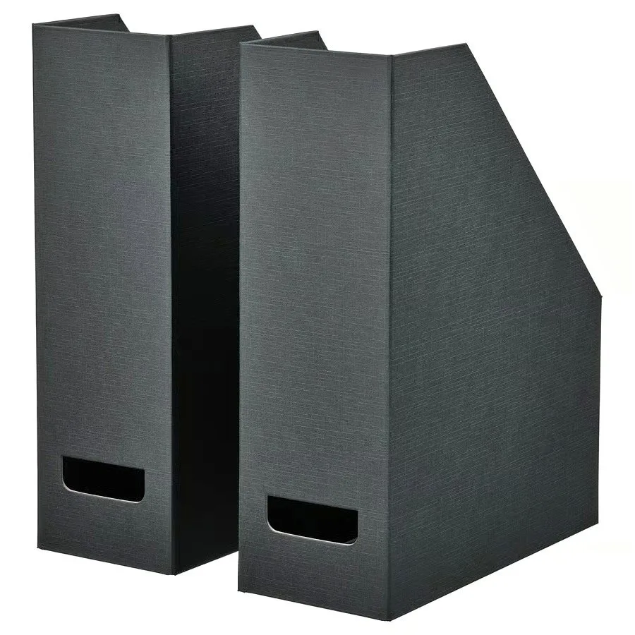 3 Ikea FJÄDERHARV Magazine file, anthracite