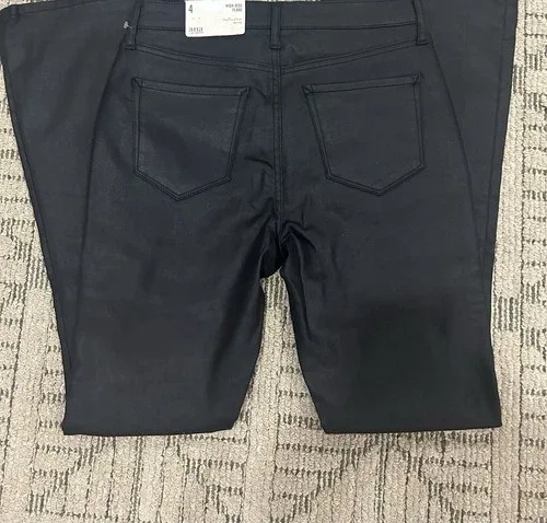 a.n.a. Jeans Flared Leg High Rise Womens 4 Tall Black image indicator(2)