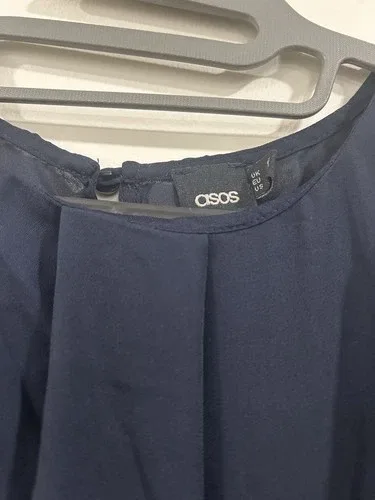 ASOS Dark Blue Long Sleeve Dress Size 8 image indicator(4)