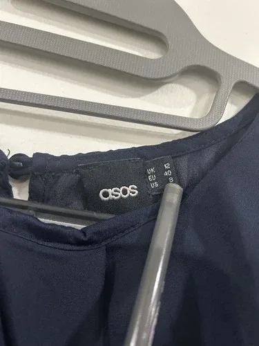 ASOS Dark Blue Long Sleeve Dress Size 8 image indicator(5)