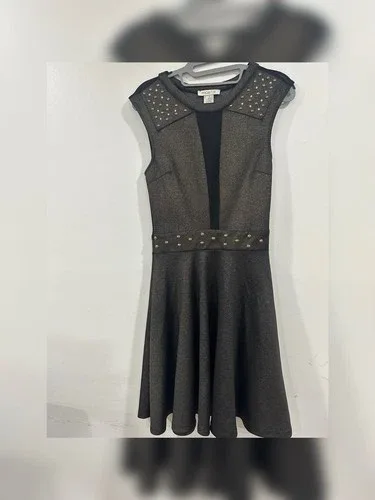 Arden B Black and Gold Studded Mini Dress Size S