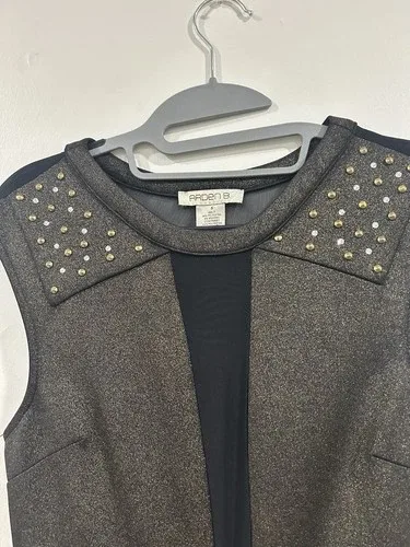 Arden B Black and Gold Studded Mini Dress Size S image indicator(3)