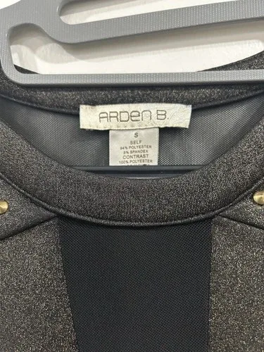 Arden B Black and Gold Studded Mini Dress Size S image indicator(4)