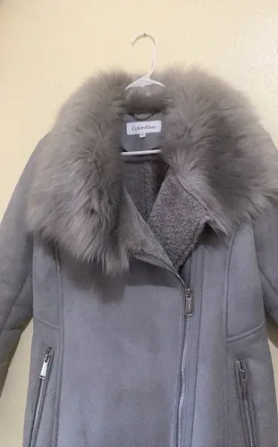 calvin klein suede coat women size XS image indicator(2)