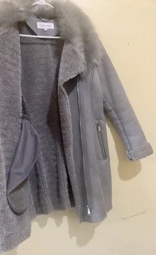 calvin klein suede coat women size XS image indicator(4)