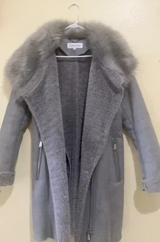 calvin klein suede coat women size XS image indicator(5)