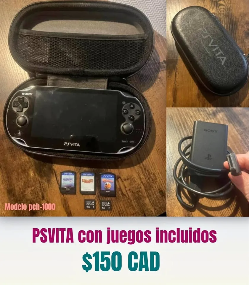 PS Vita with games and case