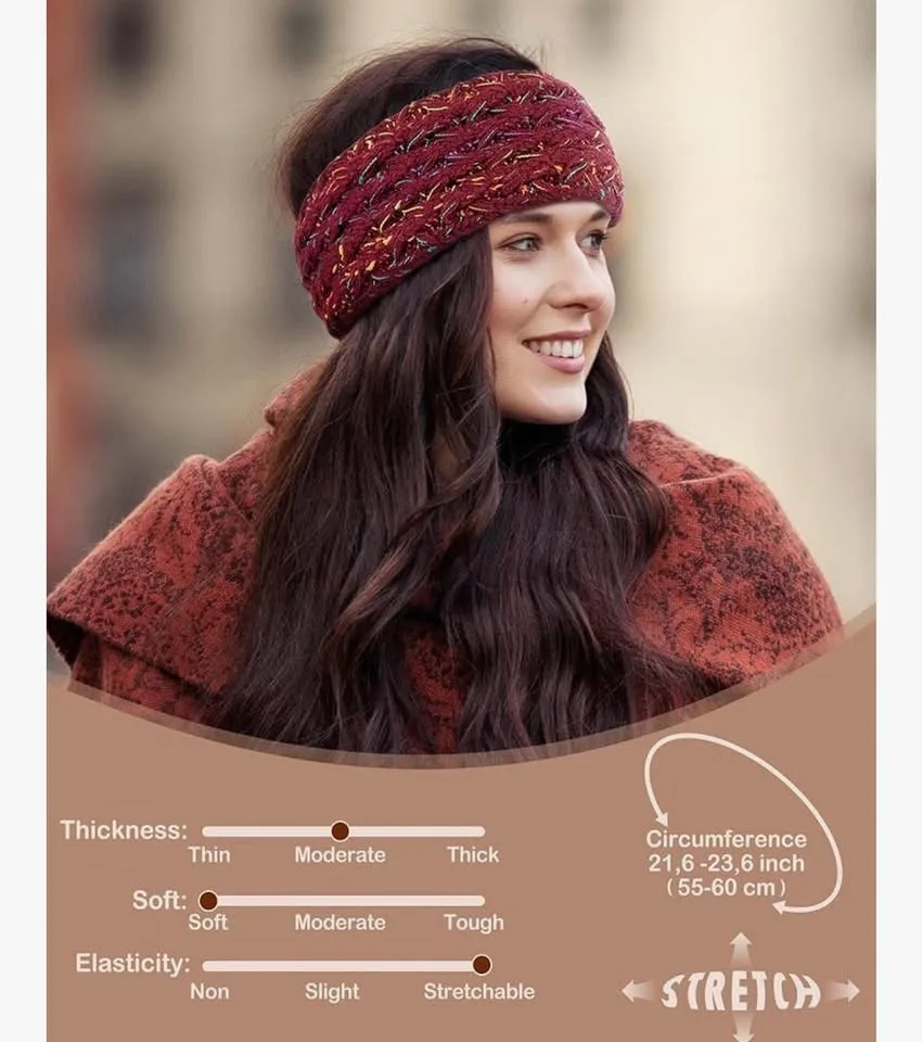 Winter Headbands for Women 3 Pack image indicator(3)