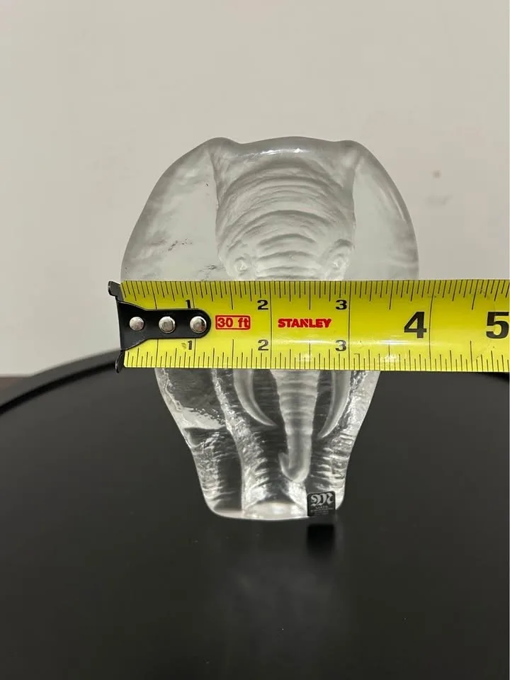 Mats Jonasson Sweden Crystal Elephant 5,5” Tall image indicator(7)