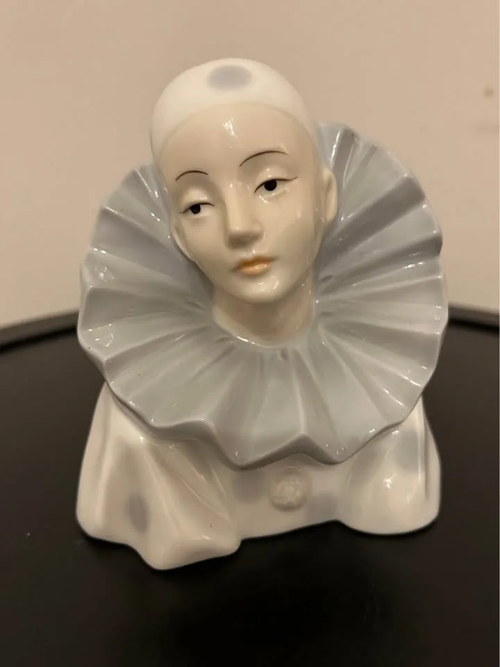 Vintage Japanese Pierrot Clown Bust – Porcelain Art Figurine 4,5 image indicator(2)