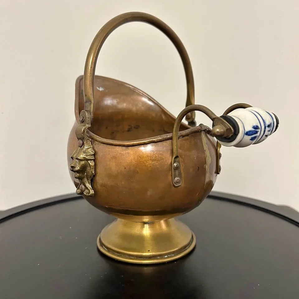 Antique-Style Copper & Brass Coal Scuttle