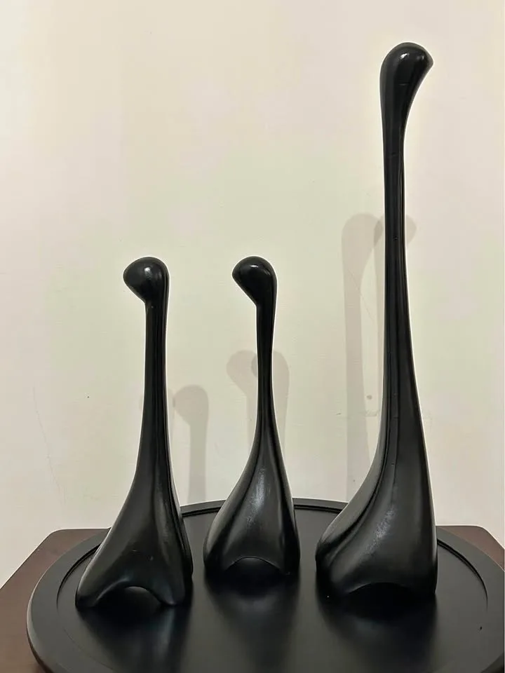 Modern Scandinavian Bird Sculptures Set of 3