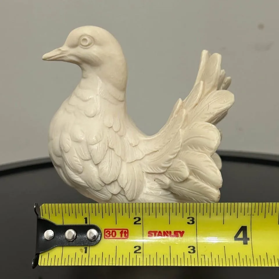 Italian Santini Dove Sculpture • Alabaster Pigeon • Signed Vinta image indicator(7)