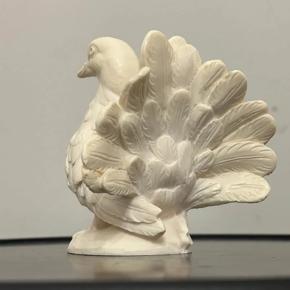 Italian Santini Dove Sculpture • Alabaster Pigeon • Signed Vinta image indicator(8)