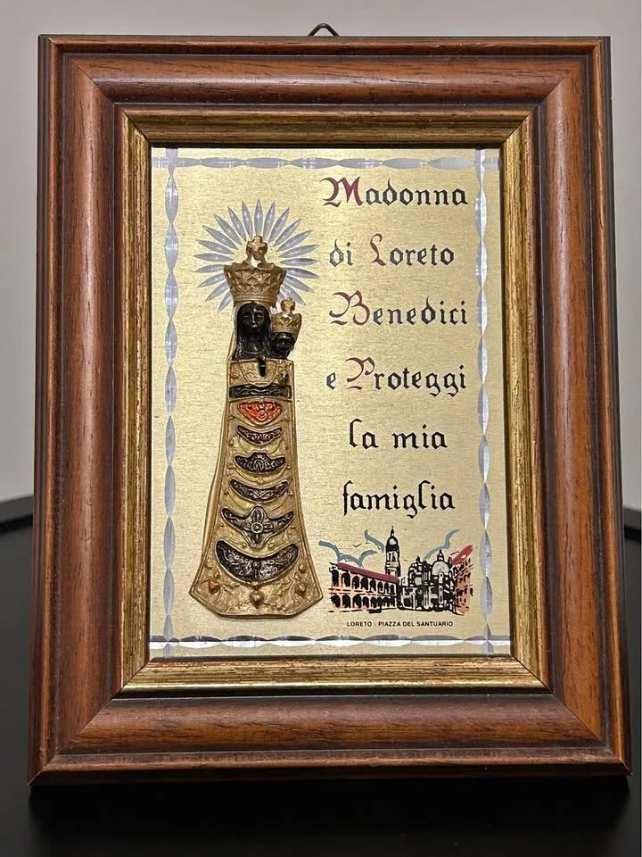 Vintage Italian Madonna di Loreto Plaque