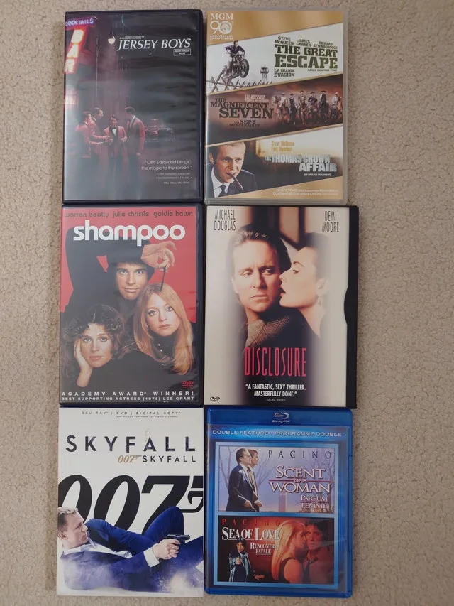 DVD's + Blu Rays (Al Pacino, James Bond, Rawhide, etc.)