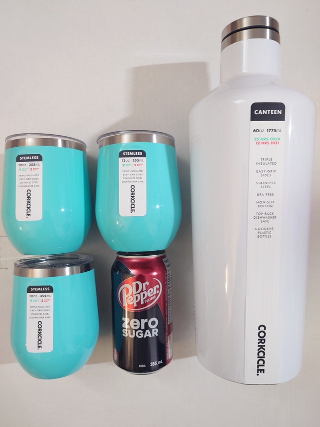 Corkcicle Canteen + Stemless Tumbler x 3 - photo 4