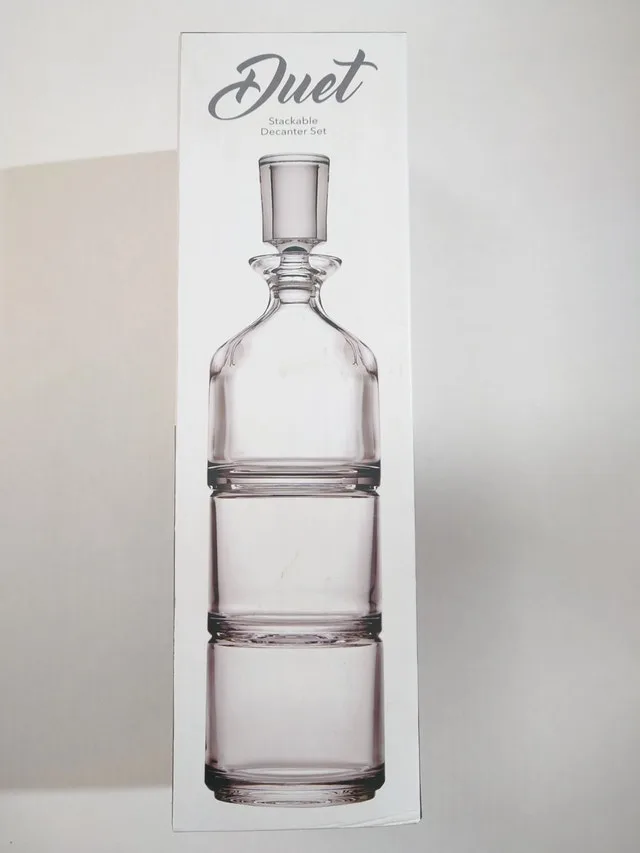 Godinger Crystal Stackable Decanter Set (BNIB, Giftable) image indicator(2)
