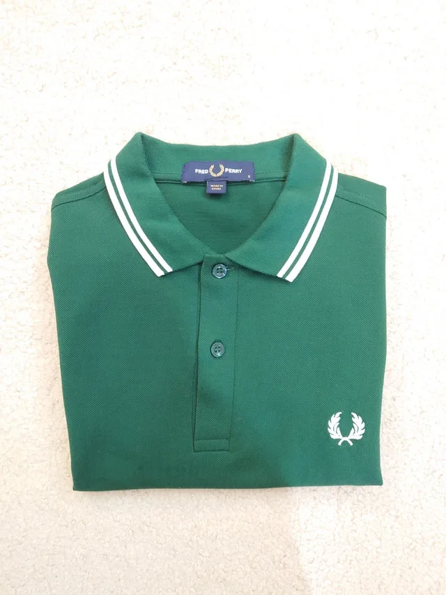 Fred Perry Logo Polo Shirt (Bottle Green) (Muscle Fit, Small) image indicator(3)