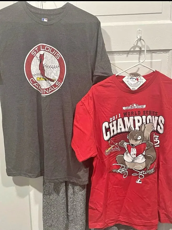 Two Brand New St. Louis Cardinals Tshirts- Tags-Authentic- $26/O