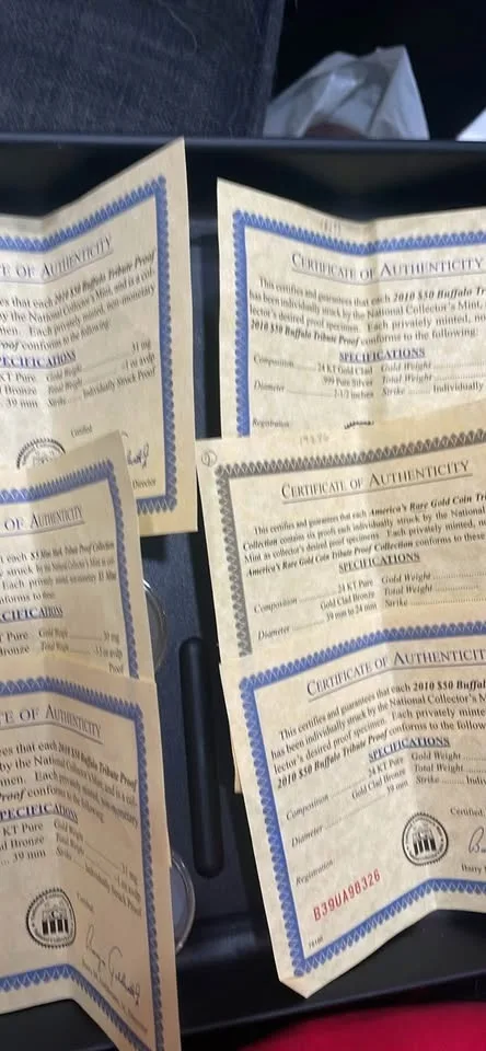 (6) Commemorative Copy of  Gold C O I N S image indicator(6)