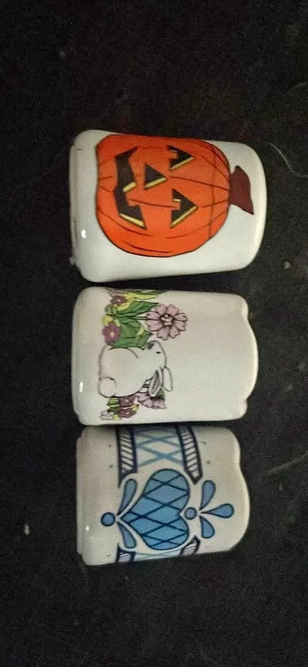 Three Russ Mini Candlestick Holders