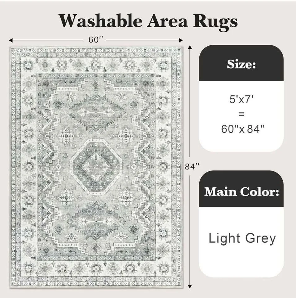 Sealed - 5x7ft Area Rug Vintage Tribal Design. image indicator(2)