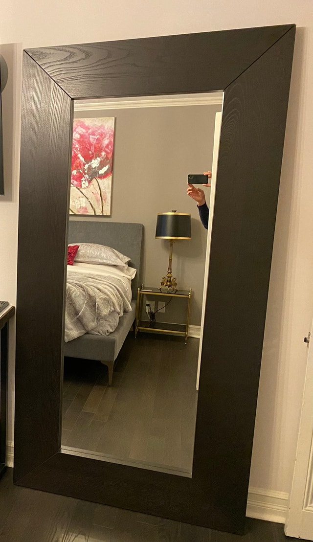 large solid wood mirror