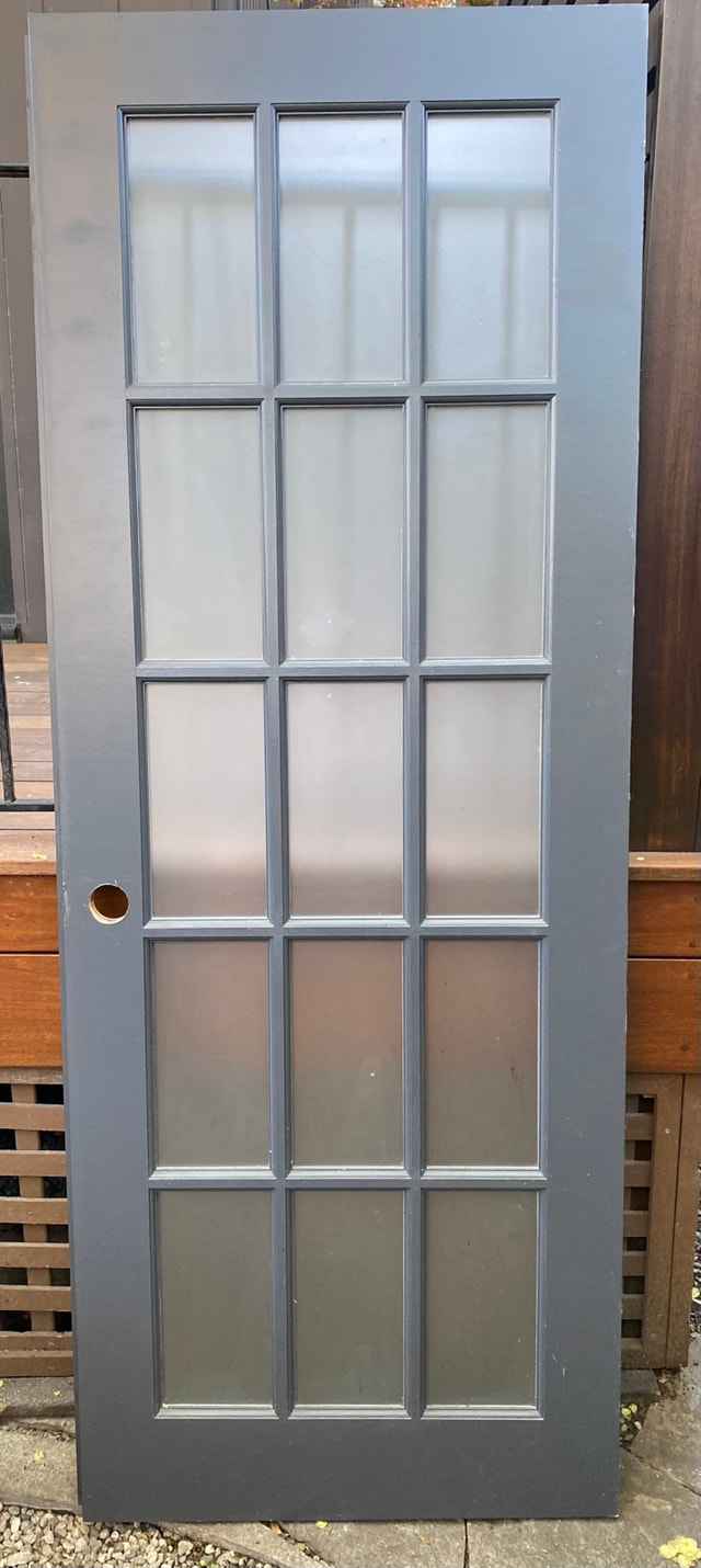 French Indoor doors with privacy glass - 79 1/4” x 30”