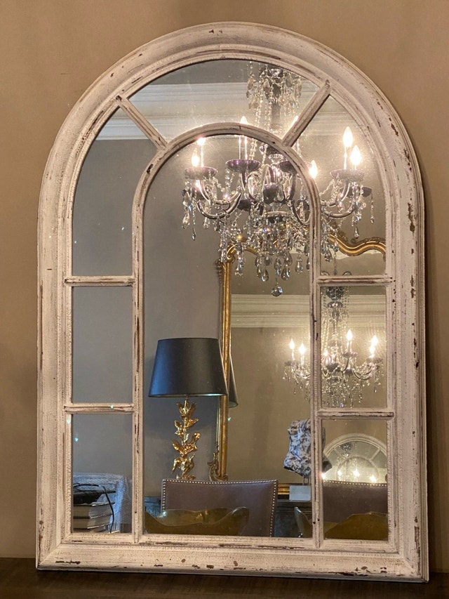 Antique looking mirror - solid wood