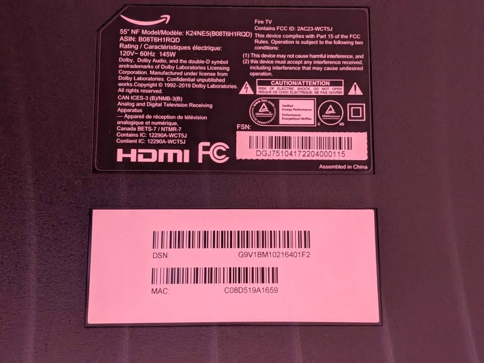 Amazon Fire TV - 55" (Model K24NE5) - photo 2
