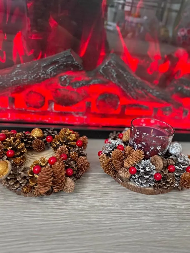 Handmade Christmas candle holder