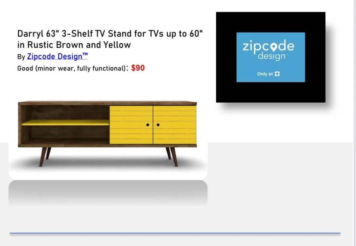Darryl 63” 3 Shelf TV stand For TV’s Up To 70”