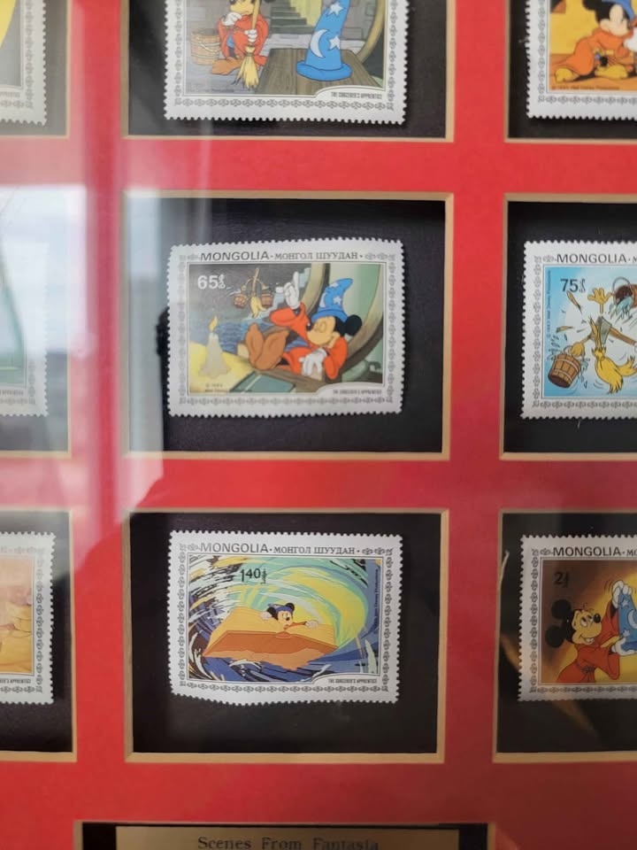 1982 Disney Fantasia Stamps in Frame Rare! - photo 3
