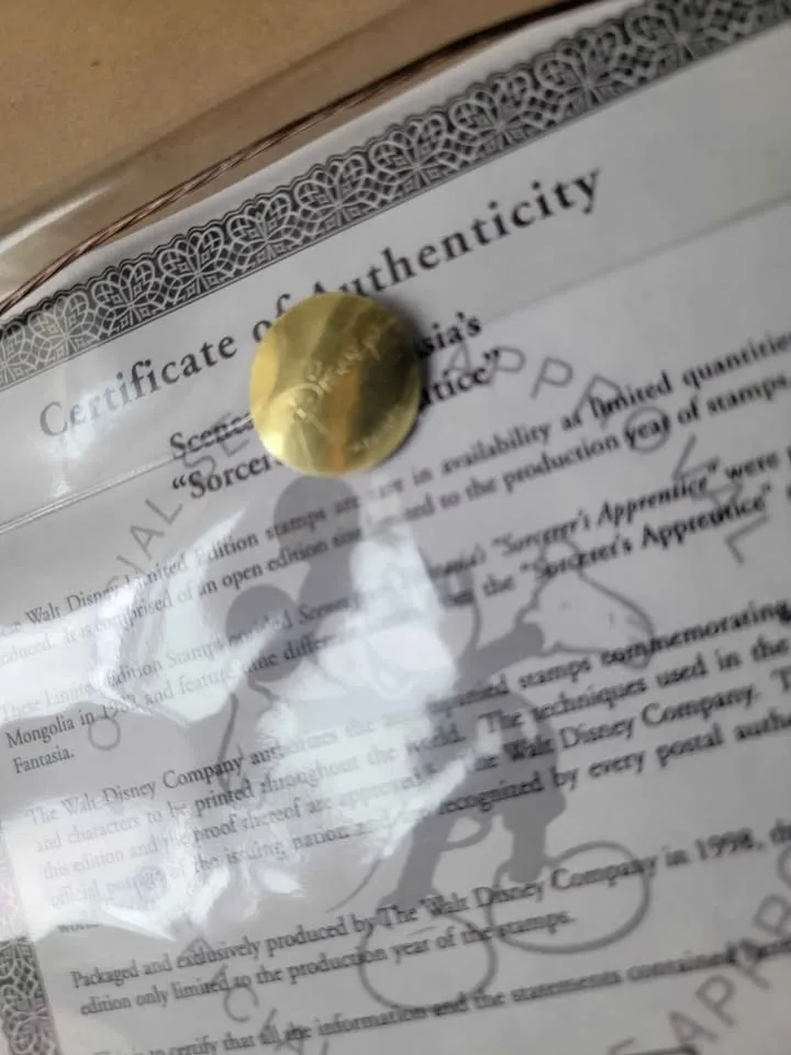 1982 Disney Fantasia Stamps in Frame Rare! image indicator(5)